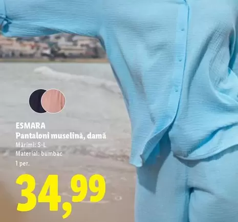 Pantaloni muselină, damă