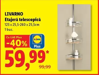 Etajeră telescopică