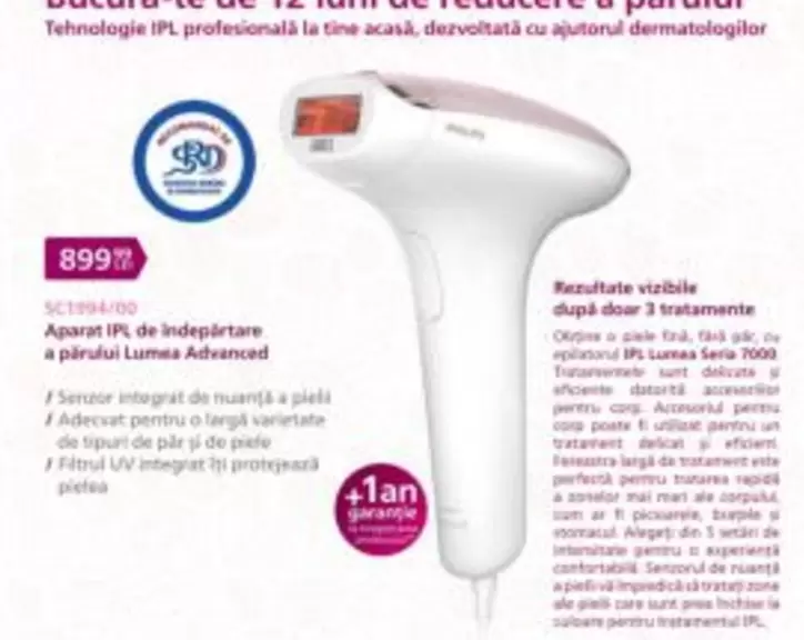 Philips - Aparat IPL de îndepărtare a părului Lumea Advanced SC1994/00