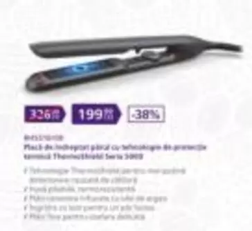 Philips - Placă de îndreptat păr cu tehnologie de protecție termică Thermashield Seria 5000