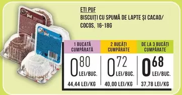BISCUITI CU SPUMĂ DE LAPTE ȘI CACAO/COCOS