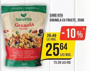 Sano Vita - Granola cu fructe