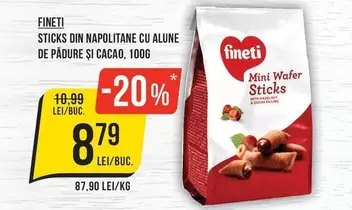 STICKS DIN NAPOLITANE CU ALUNE DE PĂDURE ȘI CACAO