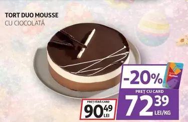 TORT DUO MOUSSE CU CIOCCOLATĂ