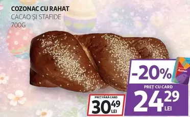 COZONAC CU RAHAT CACAO ȘI STAFIDE