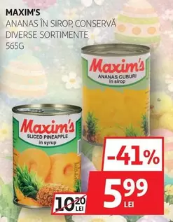 ANANAS ÎN SIROP, CONSERVĂ DIVERSE SORTIMENTE