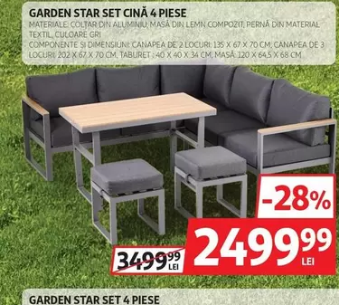 GARDEN STAR SET CINĂ 4 PIESE