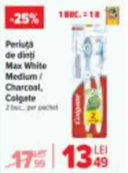 Periuta de dinti Max White Medium / Charcoal
