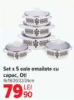 Set x 5 oale emailate cu capac