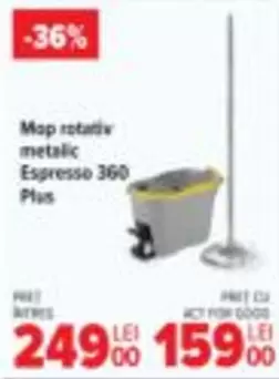 Mop rotativ metalic Espresso 360 Plus