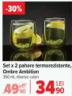 Set x 2 pahare termorezistente