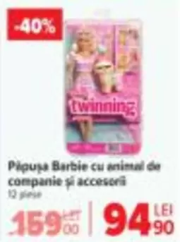 Barbie - Papusa cu animal de companie si accesorii