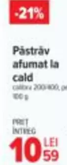 Păstrăv afumat la cald
