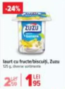Zuzu - iaurt cu fructe/biscuiți