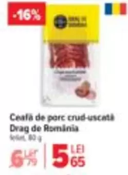 Ceafă de porc crud-uscată