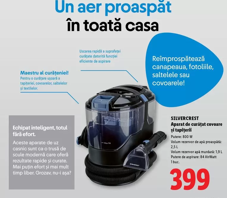 Aparat de curățat covoare și tapițerii