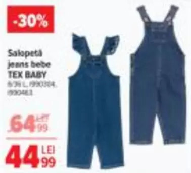 Salopetă jeans bebe