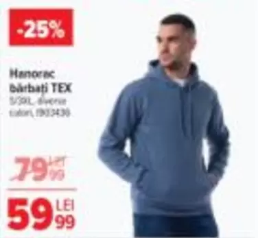 Hanorac bărbați TEX 5/XXL, culori: 19033436