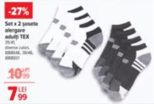 Set x 2 sosete alergare adulti