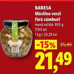 Măsline verzi fără sâmburi