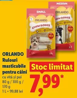 Rulouri masticabile pentru caini