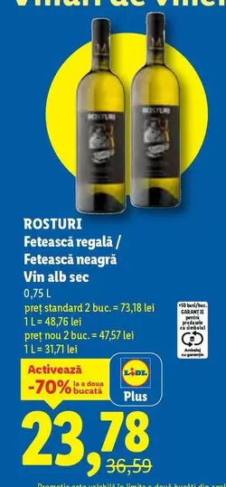Alb - Fetească regală / Fetească neagră