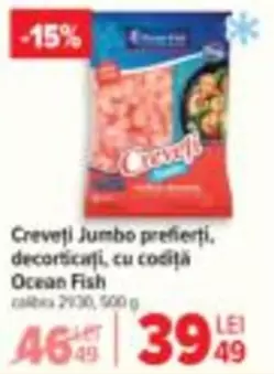 Creveți Jumbo prefierți, decorticați, cu codiță
