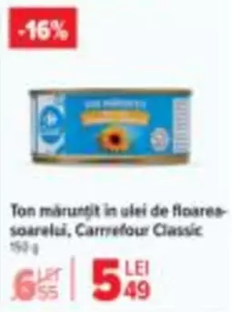 Ton măruntit in ulei de floarea-soarelui