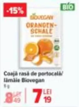 Coajă rasă de portocală/lămâie