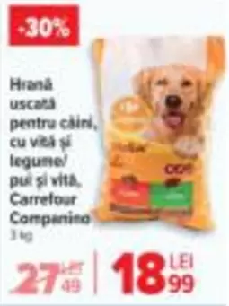 Hrană uscată pentru câini, cu vită și legume/pui și vită