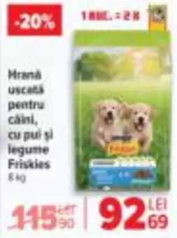 Hrana uscata pentru caini, cu pui si legume