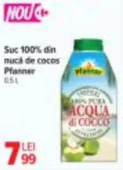 Suc 100% din nucă de cocos