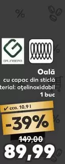 Oală cu capac din sticlă