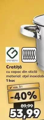 Cratita cu capac din sticla