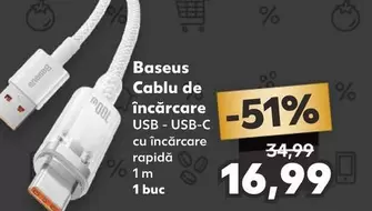 Cablu de încărcare USB - USB-C