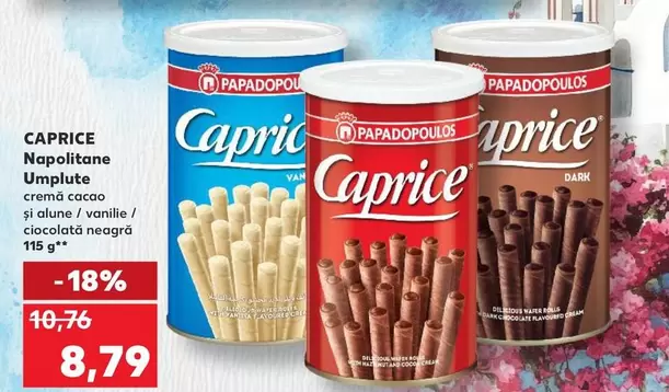 Caprice Napolitane Umplute