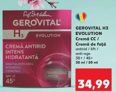 Gerovital - H3 EVOLUTION Cremă CC / Cremă de față antirid / lift