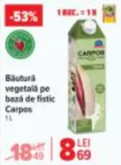 Băutură vegetală pe bază de fistic