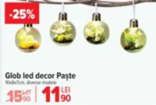 Glob led decor Paște