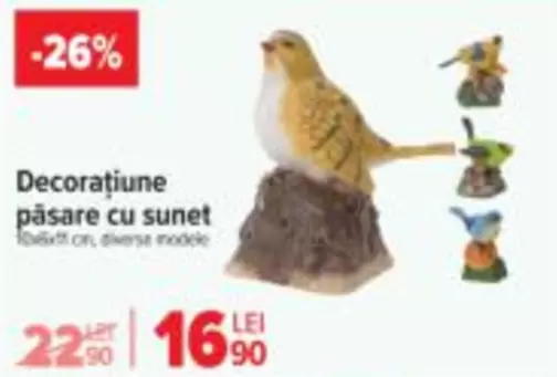 Decoratiune pasare cu sunet