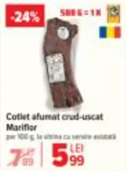 Cotlet afumat crud-uscat