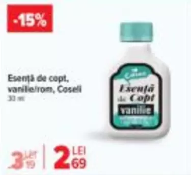 Esență de copt, vanilie/rom