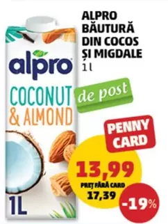 Alpro - BĂUTURĂ DIN COCOS ȘI MIGDALE