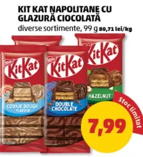 KIT KAT NAPOLITANE CU GLAZURĂ CIOCOLATĂ