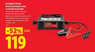 Încărcător baterie auto, cu funcție de pornire