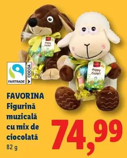 Figurină muzicală cu mix de ciocolată