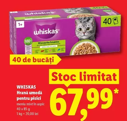 Hrana umeda pentru pisici meniu mixt in aspic