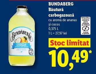 Băutură carbogazoasă cu aromă de ananas și cocos