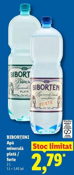 Apă minerală plată / forte