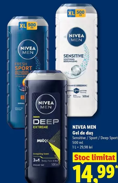 Gel de duș Sensitive / Sport / Deep Sport